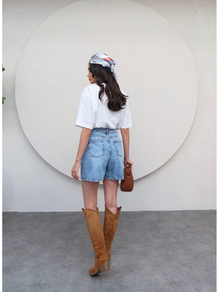 Mavi Denim Bermuda Şort
