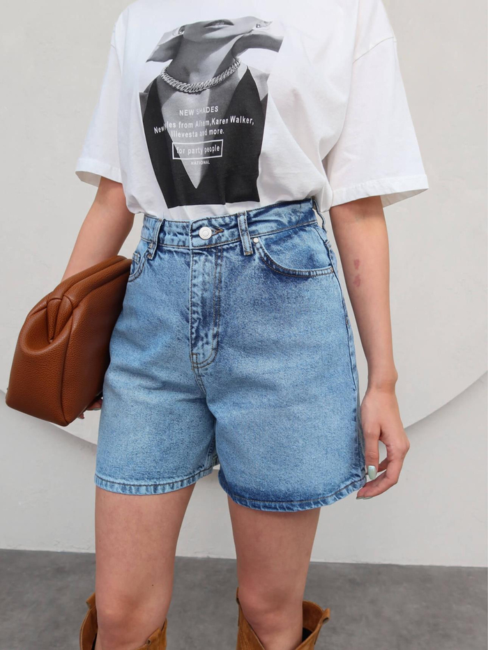 Mavi Denim Bermuda Şort