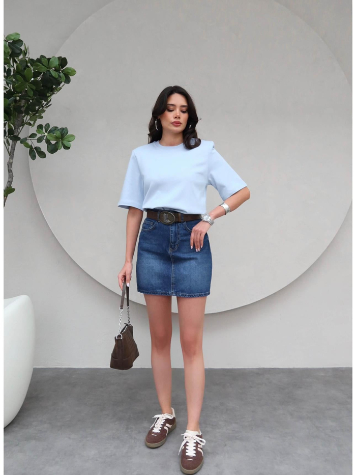 Mavi Mini Denim Etek