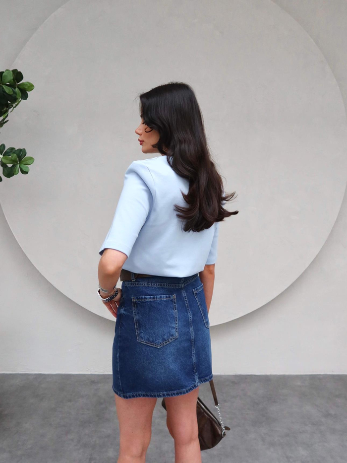 Mavi Mini Denim Etek