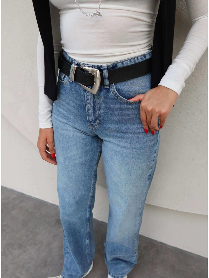 Mavi Yıkamalı Straight Orj Jean