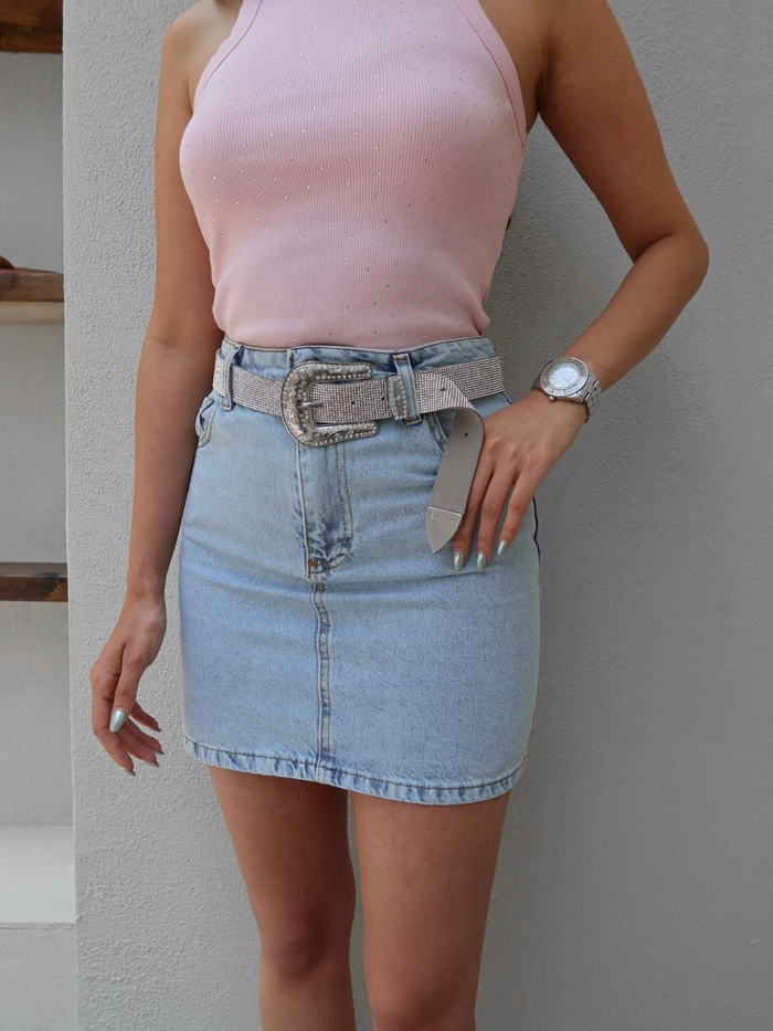 Mini Denim Etek