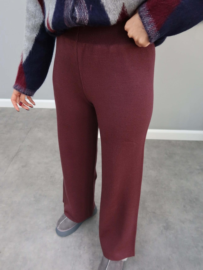Mürdüm Triko Pantolon