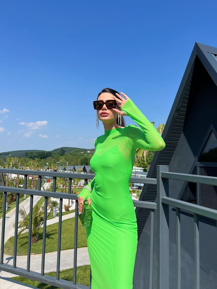 Neon Yeşil Tulle Dress