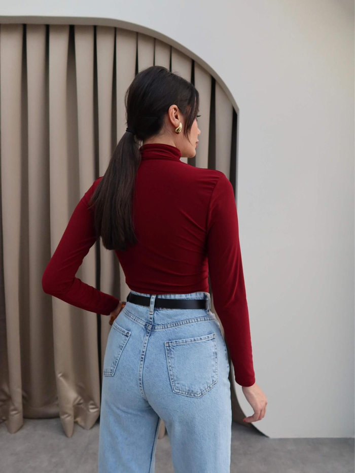 Omuz ve Bel Pile Detaylı Bluz
