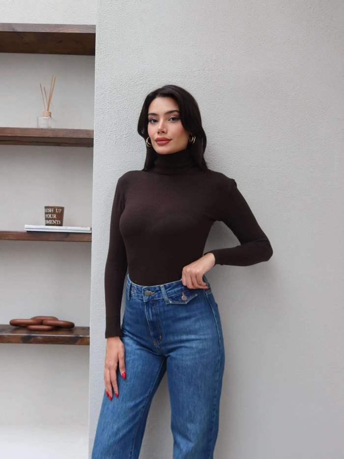 Ön Cep Görünümlü Geniş Paça Jean