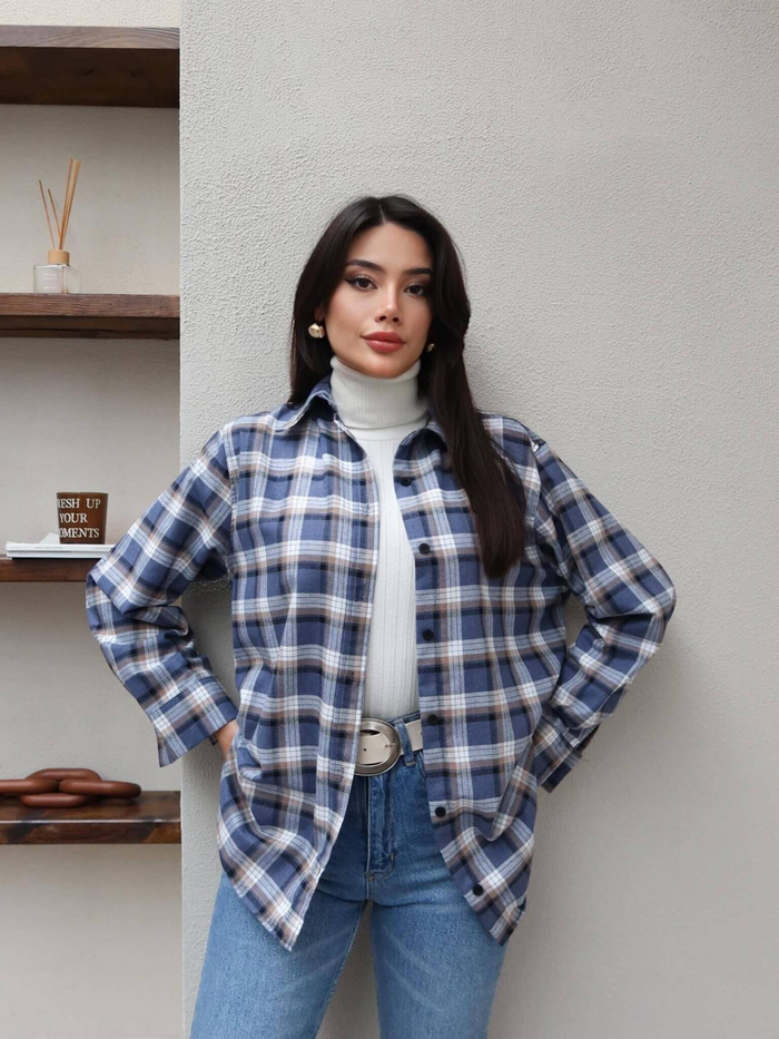 Oversize Ekose Gömlek