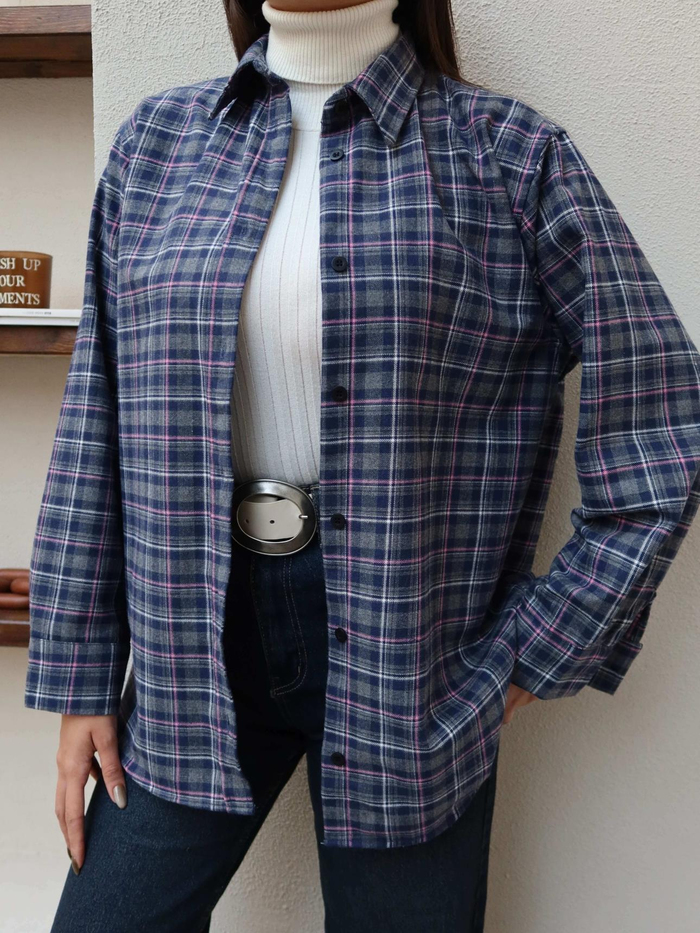 Oversize Ekose Gömlek