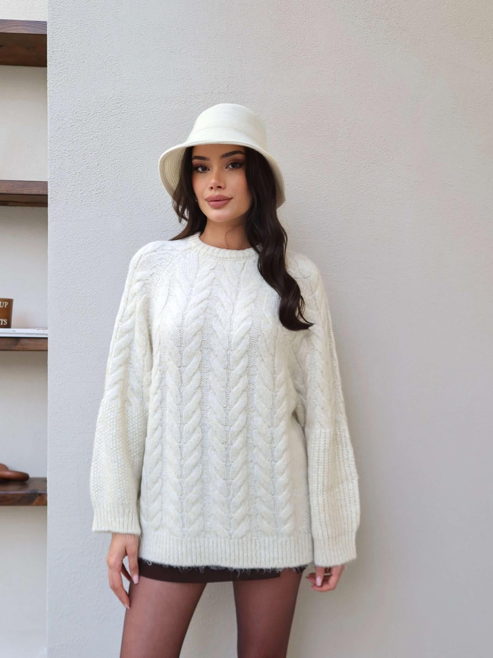 Oversize Simli Triko Kazak