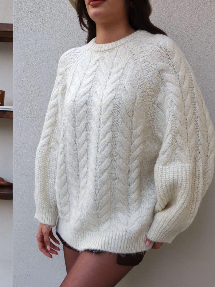 Oversize Simli Triko Kazak