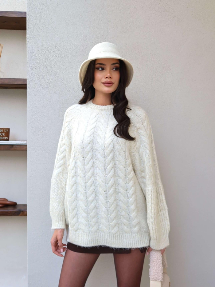Oversize Simli Triko Kazak