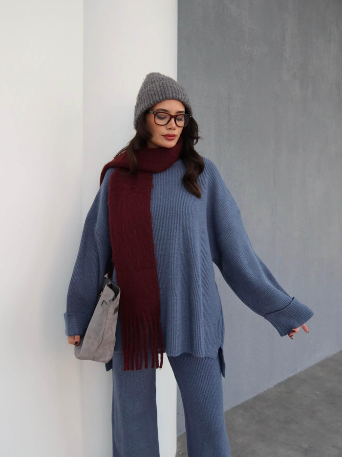 Oversize Triko Kazak Pantolon Takım