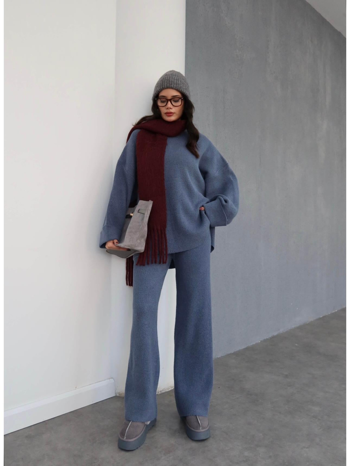 Oversize Triko Kazak Pantolon Takım