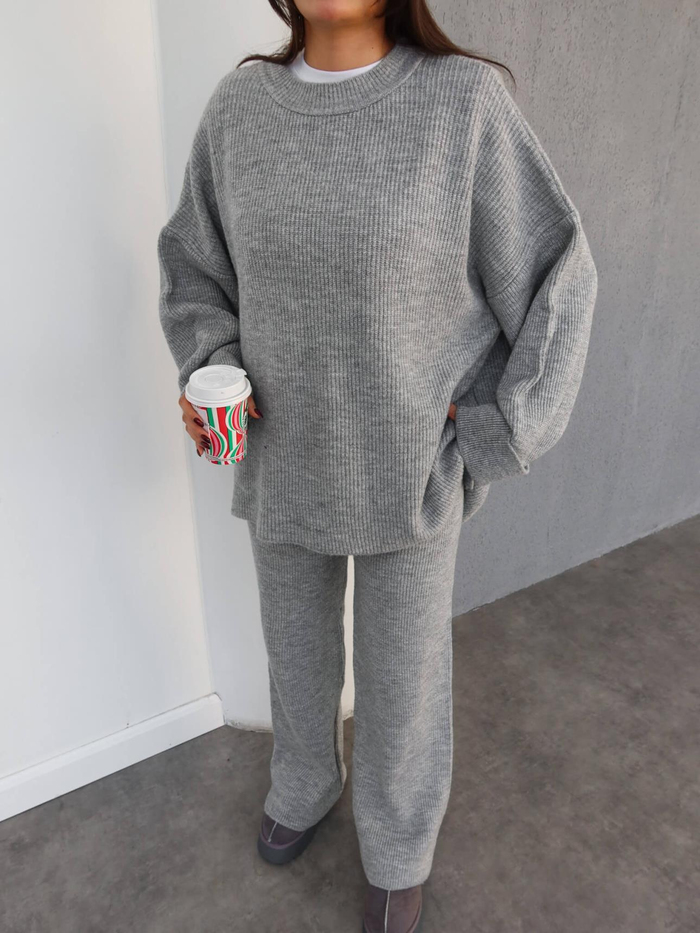Oversize Triko Kazak Pantolon Takım
