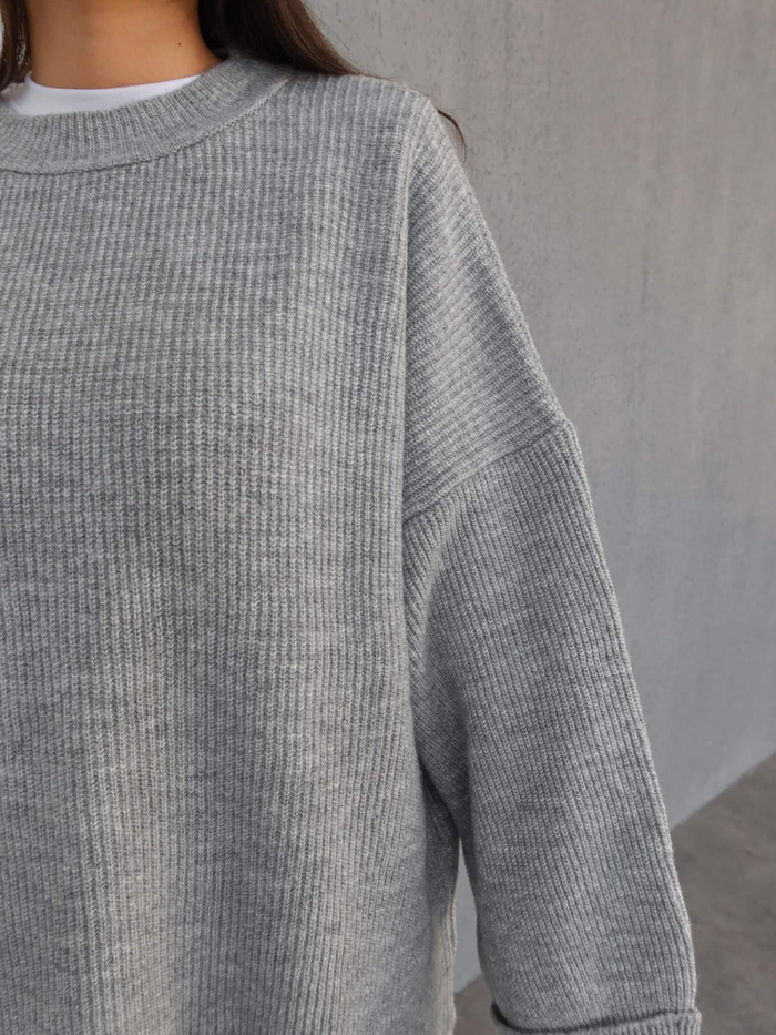 Oversize Triko Kazak Pantolon Takım