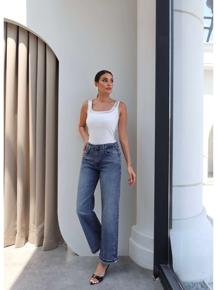 Paça Katlamalı Orj Jean
