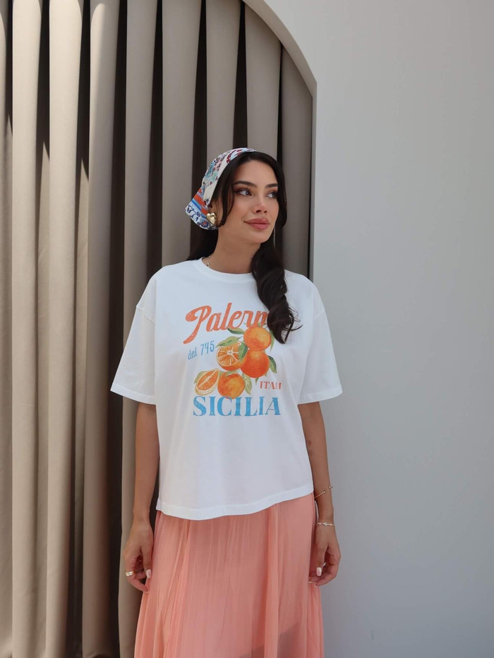 Palermo Baskılı T-Shirt