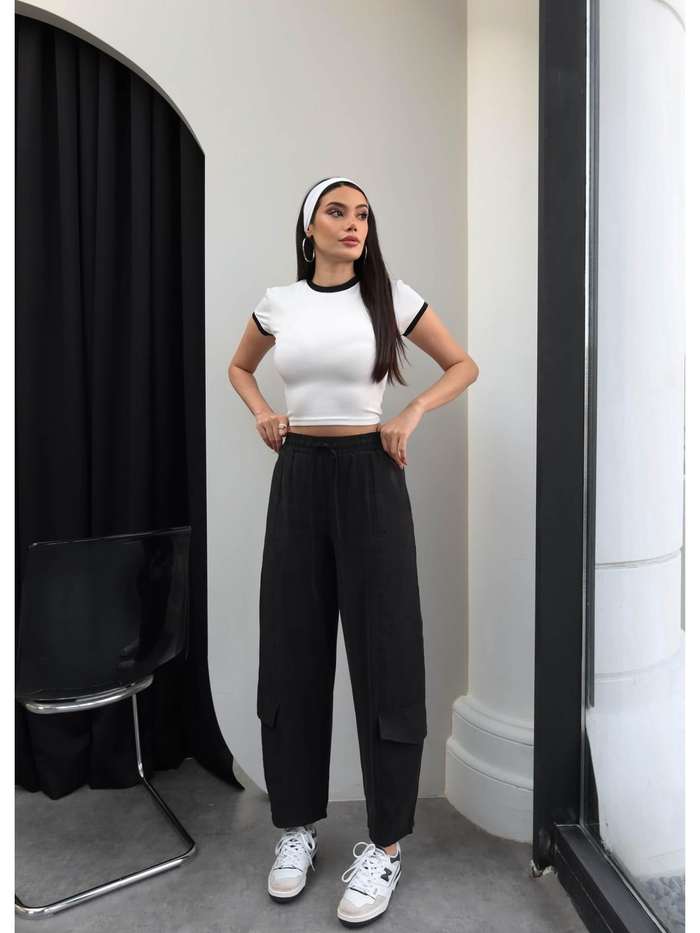 Paraşüt Garnili Kargo Cep Pantolon