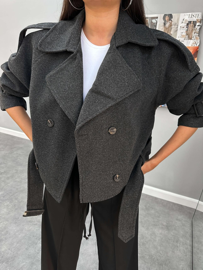 Parkas Kısa Kaşe Kaban