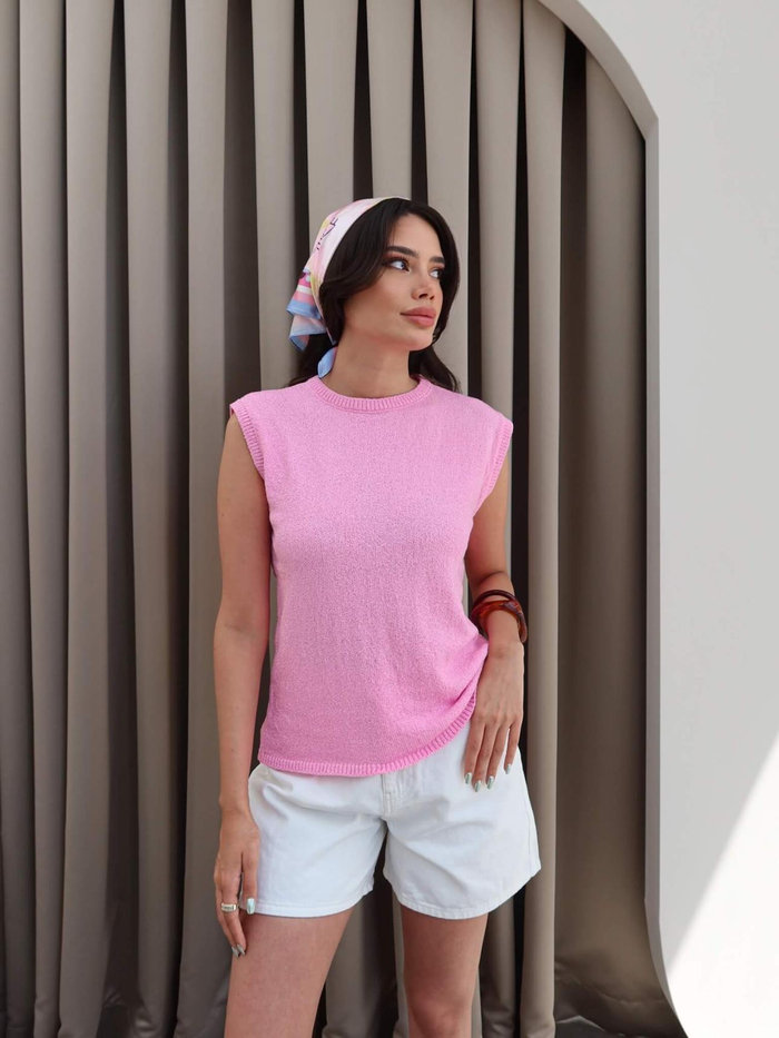Pembe Merserize Süveter