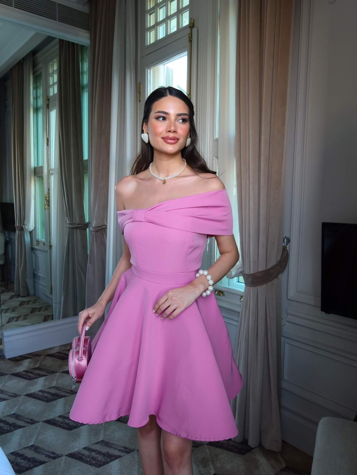 Pembe Mini Elbise
