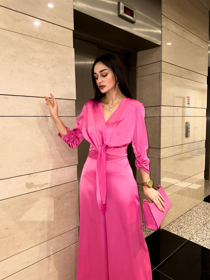 Pembe Saten İkili Takım