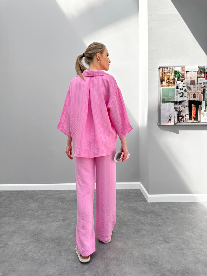 Pembe Truvakar Kol Pantolon Takım