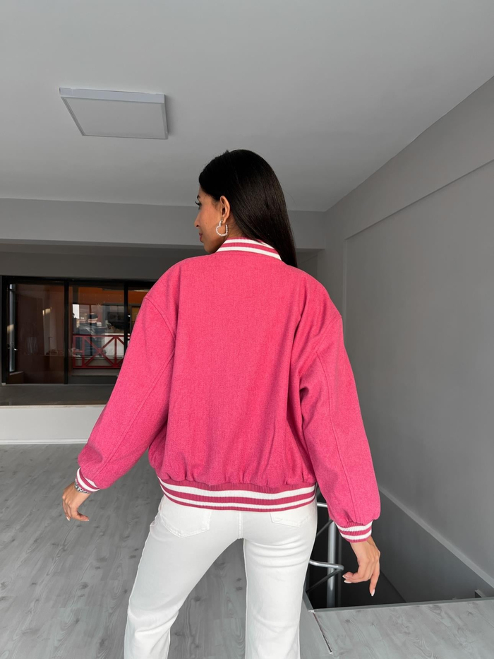 Pink Ribanalı Kolej Ceket