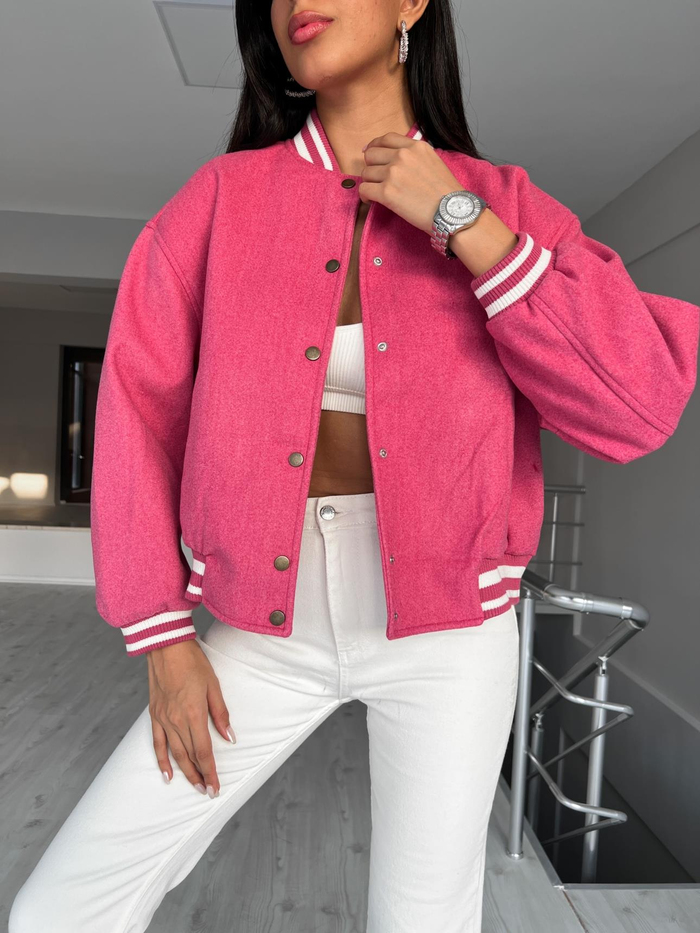 Pink Ribanalı Kolej Ceket