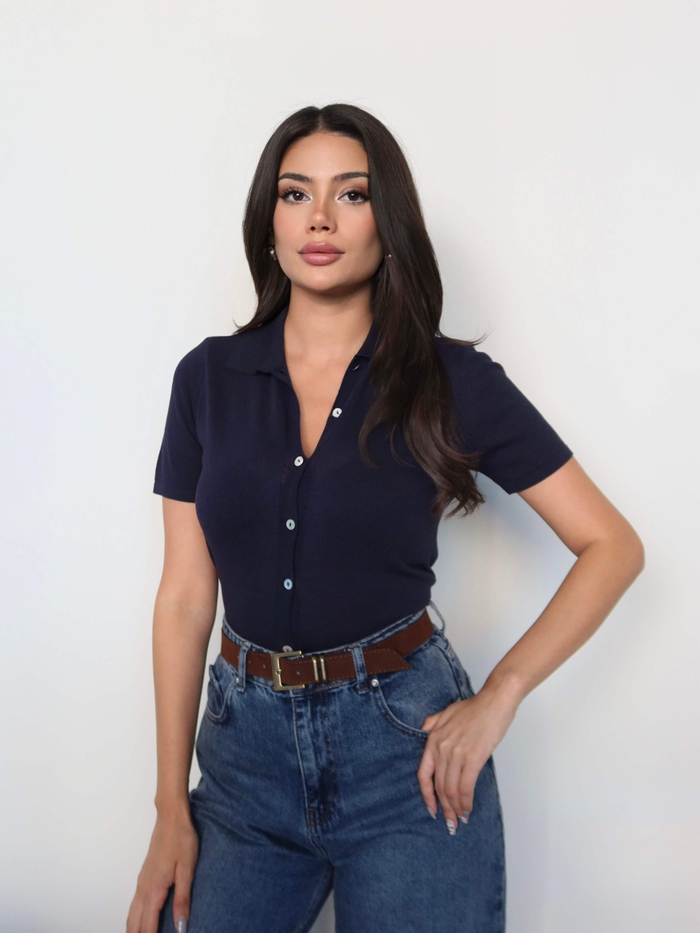 Polo Yaka Triko Hırka