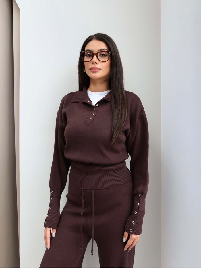 Polo Yaka Triko İkili Takım