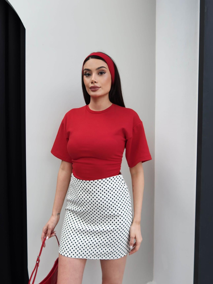 Puantiye Desen Mini Etek