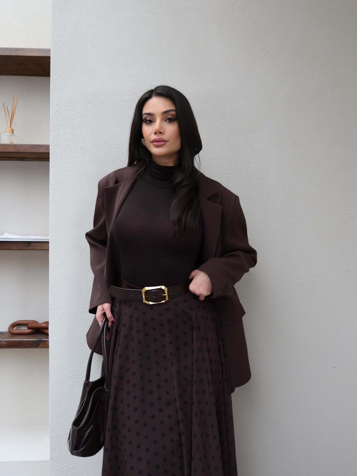 Puantiyeli Kloş Etek