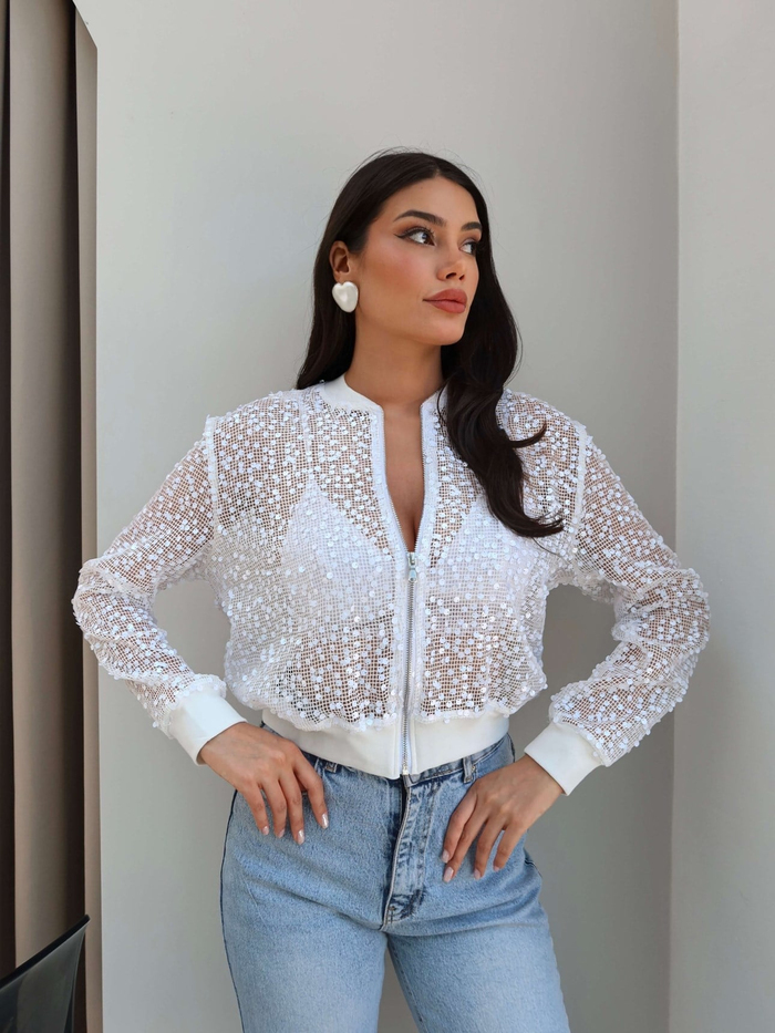 Pullu İnce Bomber Ceket