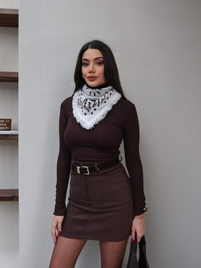 Püsküllü Desen Şal