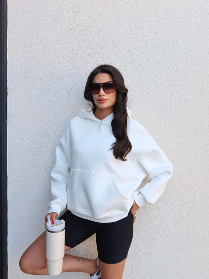 Şardonlu Kanguru Cep Sweatshirt