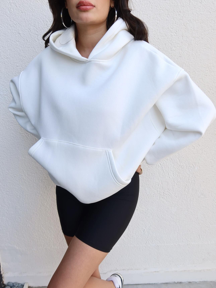 Şardonlu Kanguru Cep Sweatshirt