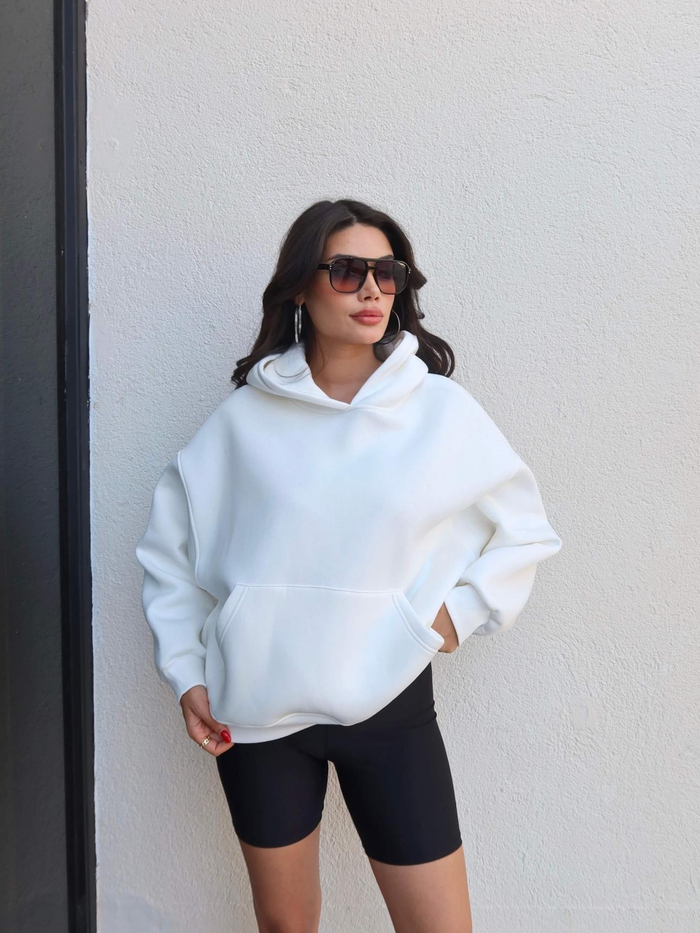 Şardonlu Kanguru Cep Sweatshirt