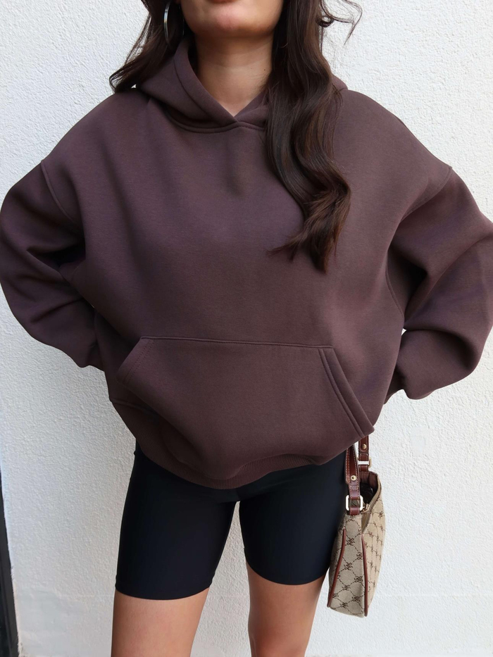 Şardonlu Kanguru Cep Sweatshirt