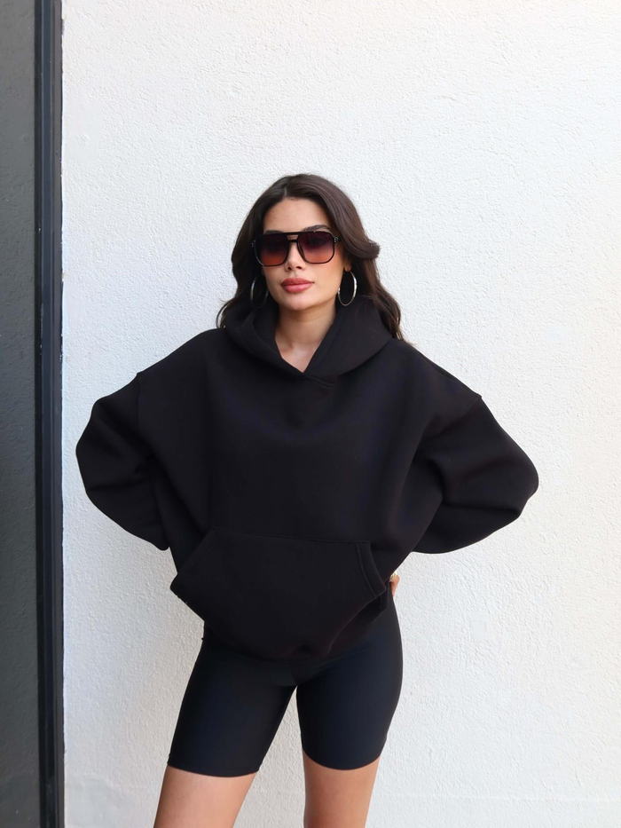 Şardonlu Kanguru Cep Sweatshirt