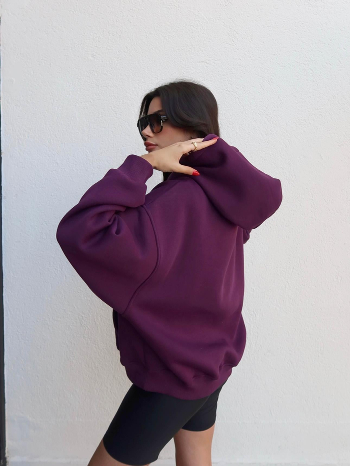 Şardonlu Kanguru Cep Sweatshirt