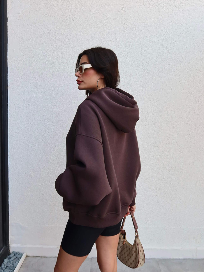 Şardonlu Kanguru Cep Sweatshirt