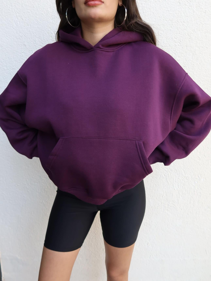 Şardonlu Kanguru Cep Sweatshirt