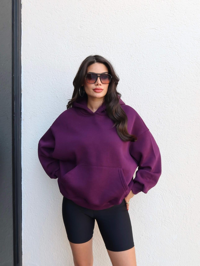 Şardonlu Kanguru Cep Sweatshirt