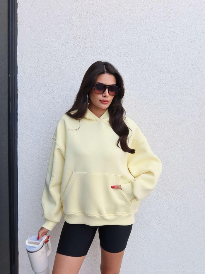 Şardonlu Kanguru Cep Sweatshirt