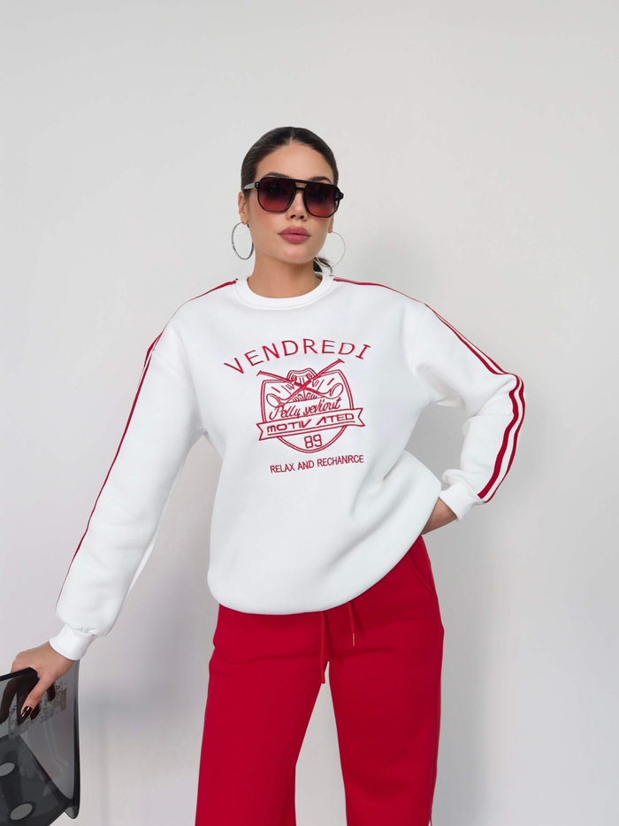 Şardonlu Sweatshirt Eşofman Takım
