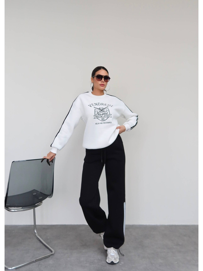 Şardonlu Sweatshirt Eşofman Takım
