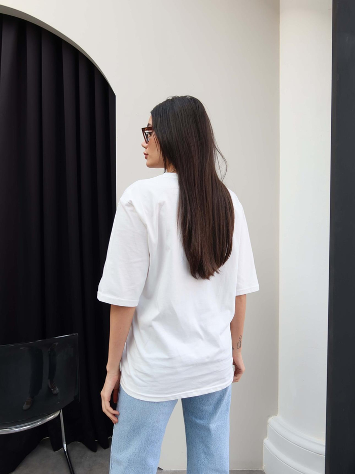 Sarı Baskılı Tshirt