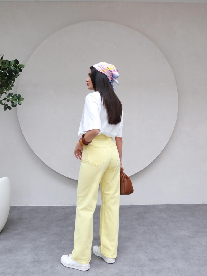 Sarı Straight Orj Jean