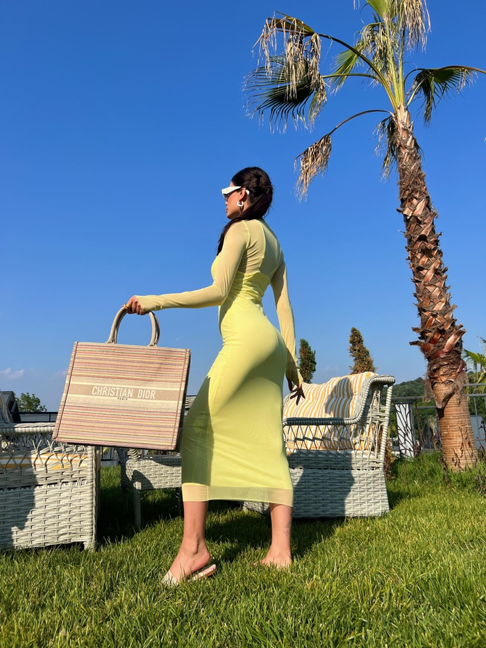 Sarı Tulle Dress